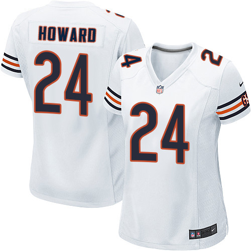 Women's Elite Jordan Howard Nike Jersey White Road - #24 NFL Chicago Bears